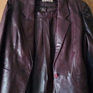 Vintage Leather jacket and skirt set